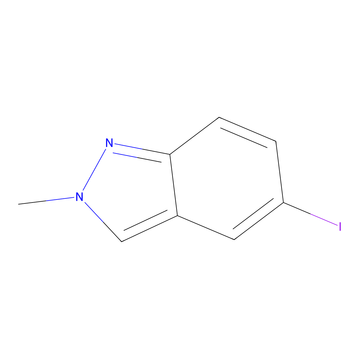 5-iodo-2-methyl-2H-indazole molecular structure, CAS 1150617-94-9
