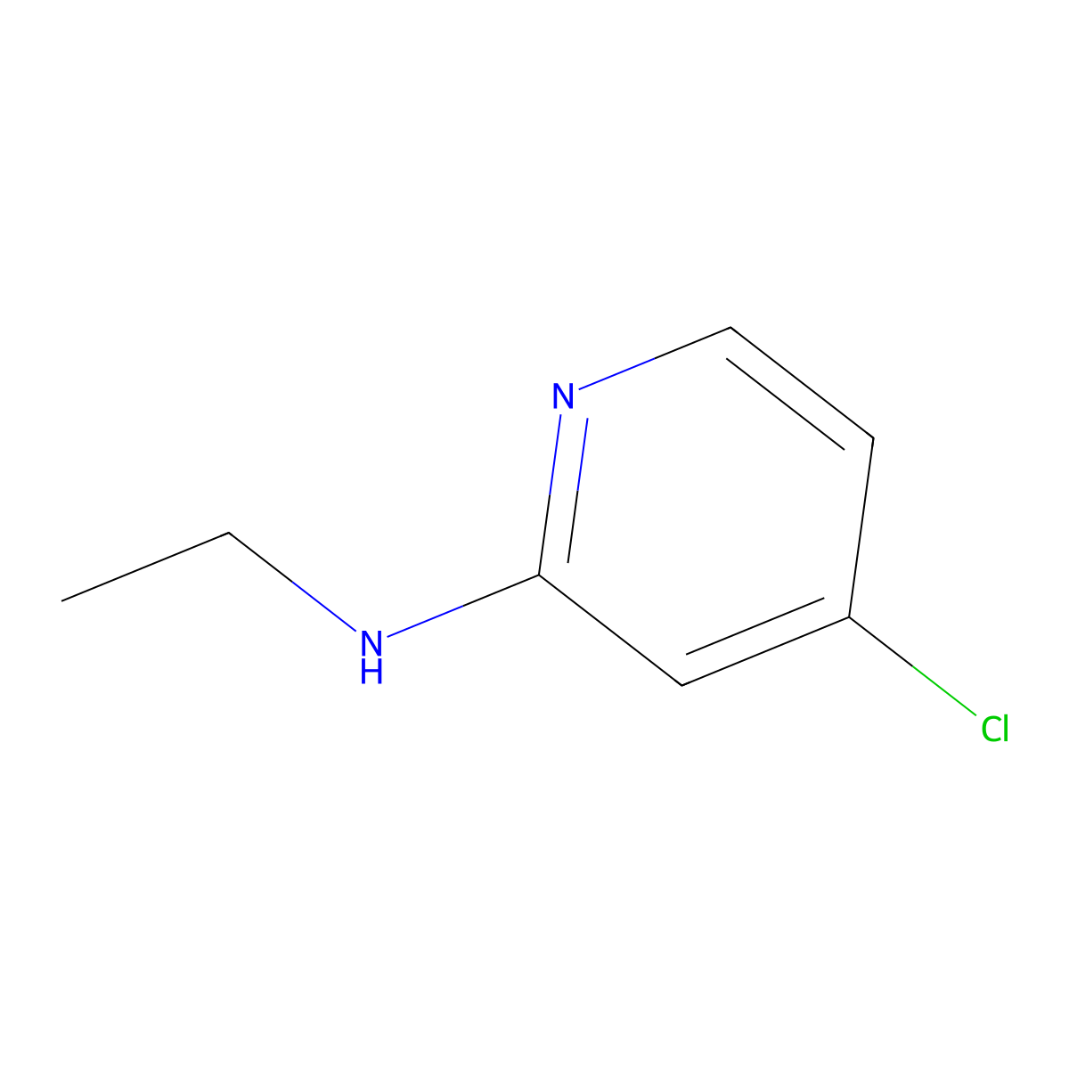 4-chloro-N-ethylpyridin-2-amine molecular structure, CAS 1150618-09-9