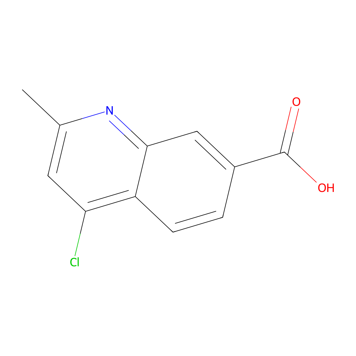 4-Chloro-2-methylquinoline-7-carboxylic acid molecular structure, CAS 1150618-20-4