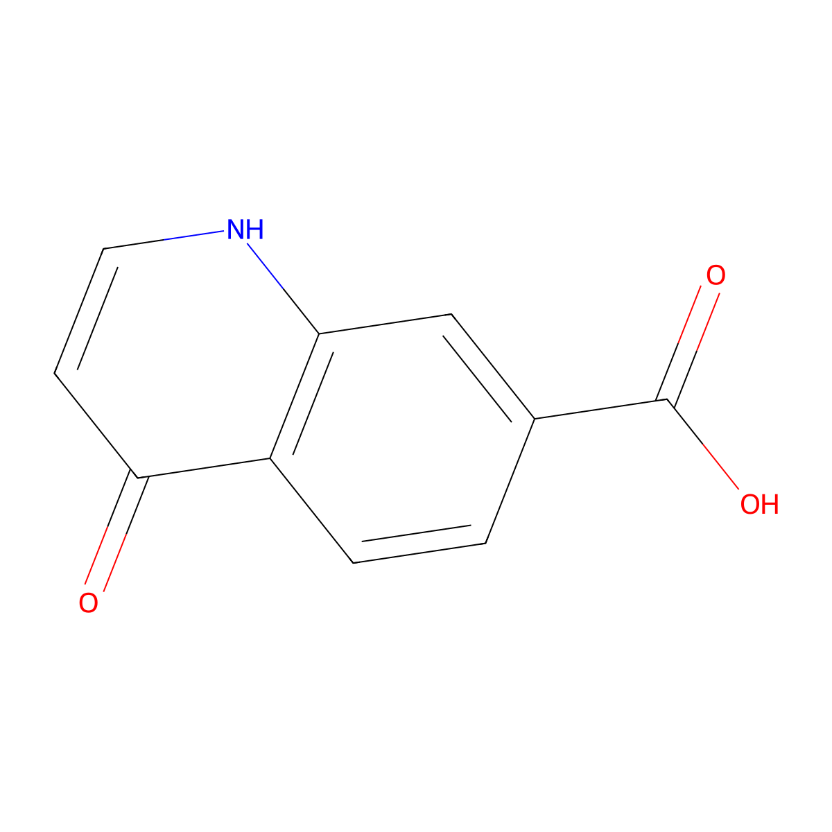 4-Hydroxyquinoline-7-carboxylic acid molecular structure, CAS 1150618-22-6