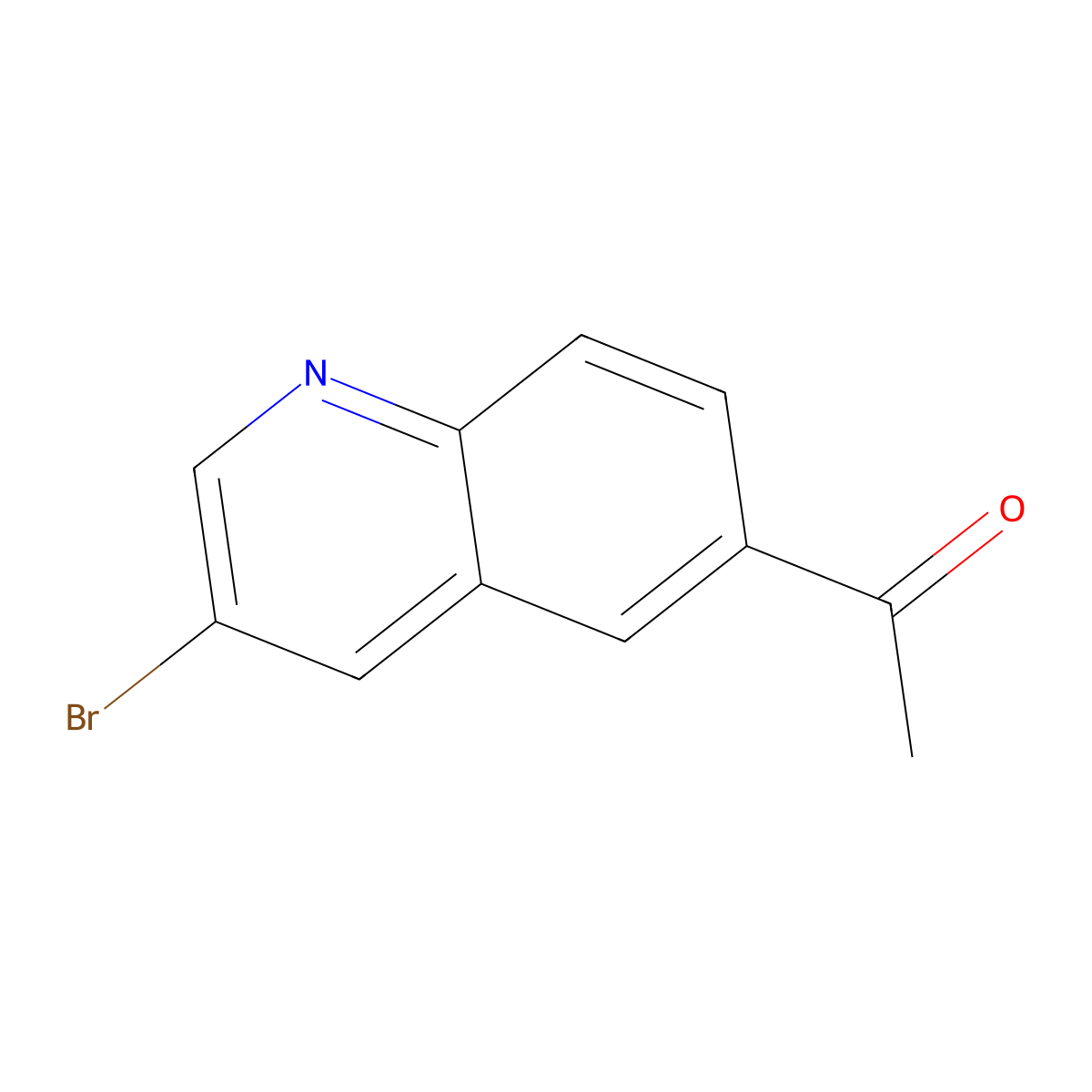 1-(3-Bromoquinolin-6-yl)ethanone molecular structure, CAS 1150618-23-7