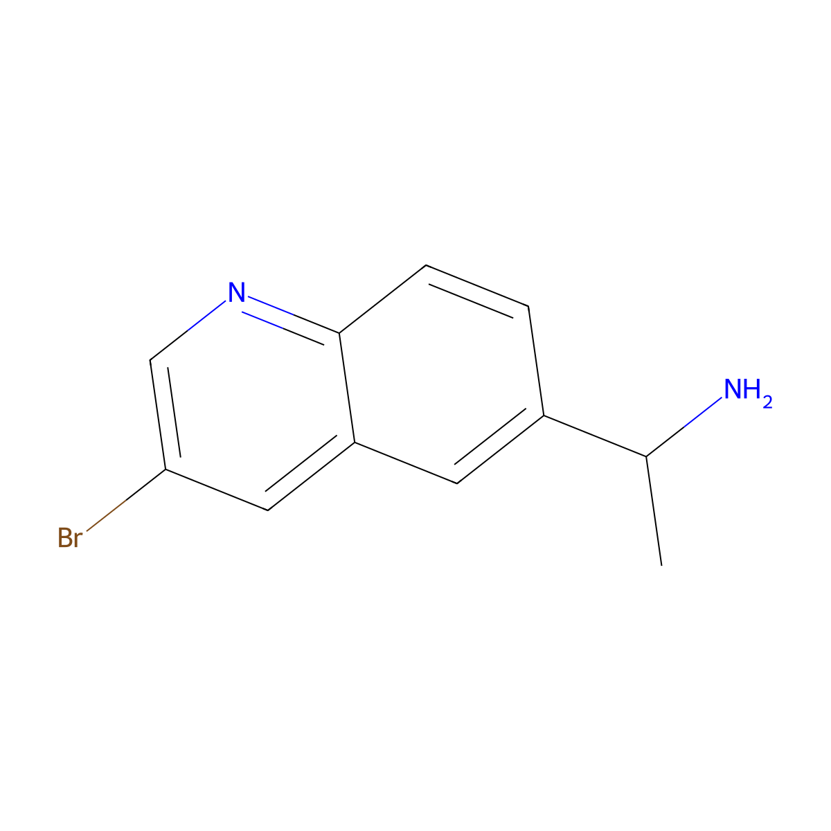 1-(3-Bromoquinolin-6-yl)ethanamine molecular structure, CAS 1150618-24-8