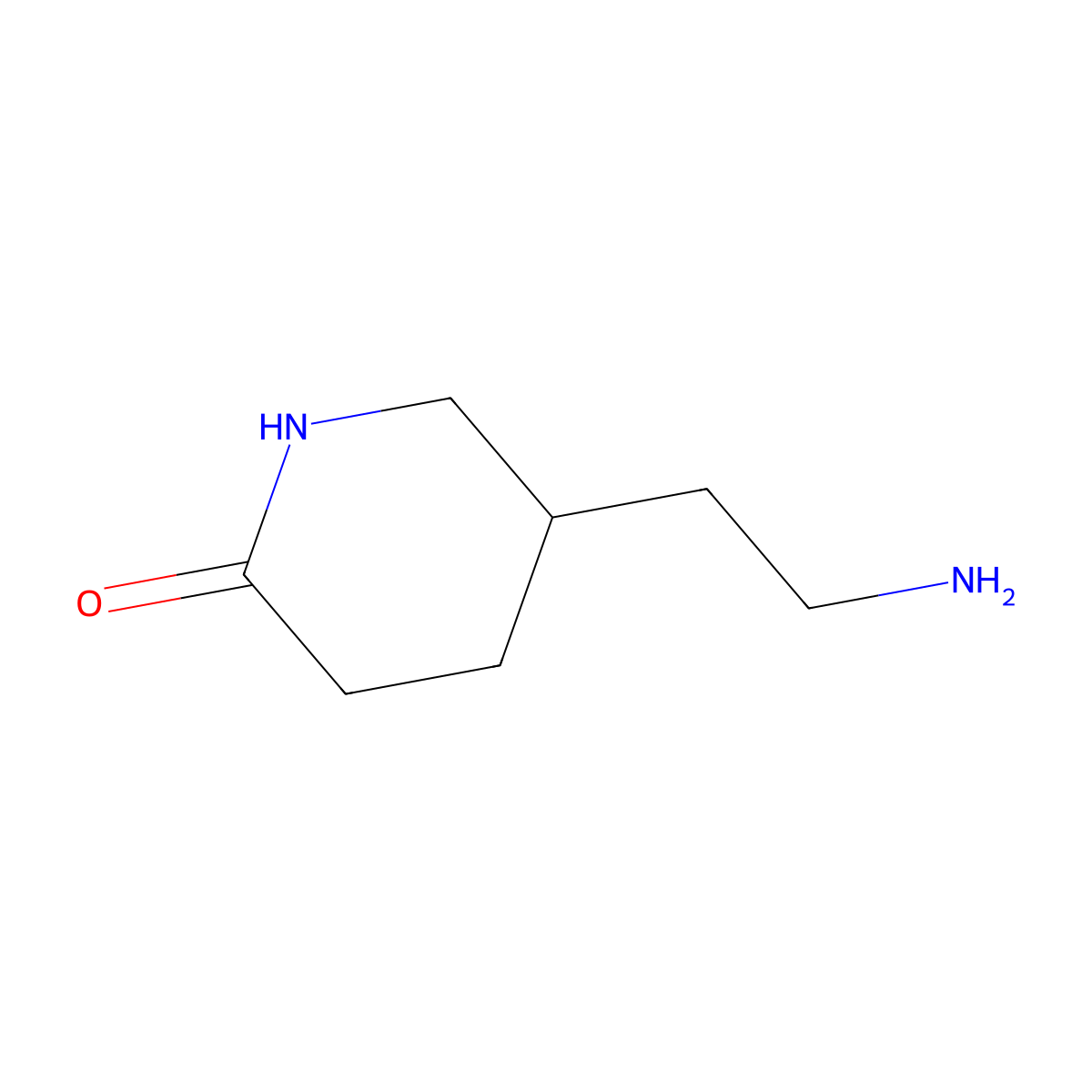 5-(2-Aminoethyl)piperidin-2-one molecular structure, CAS 1150618-38-4