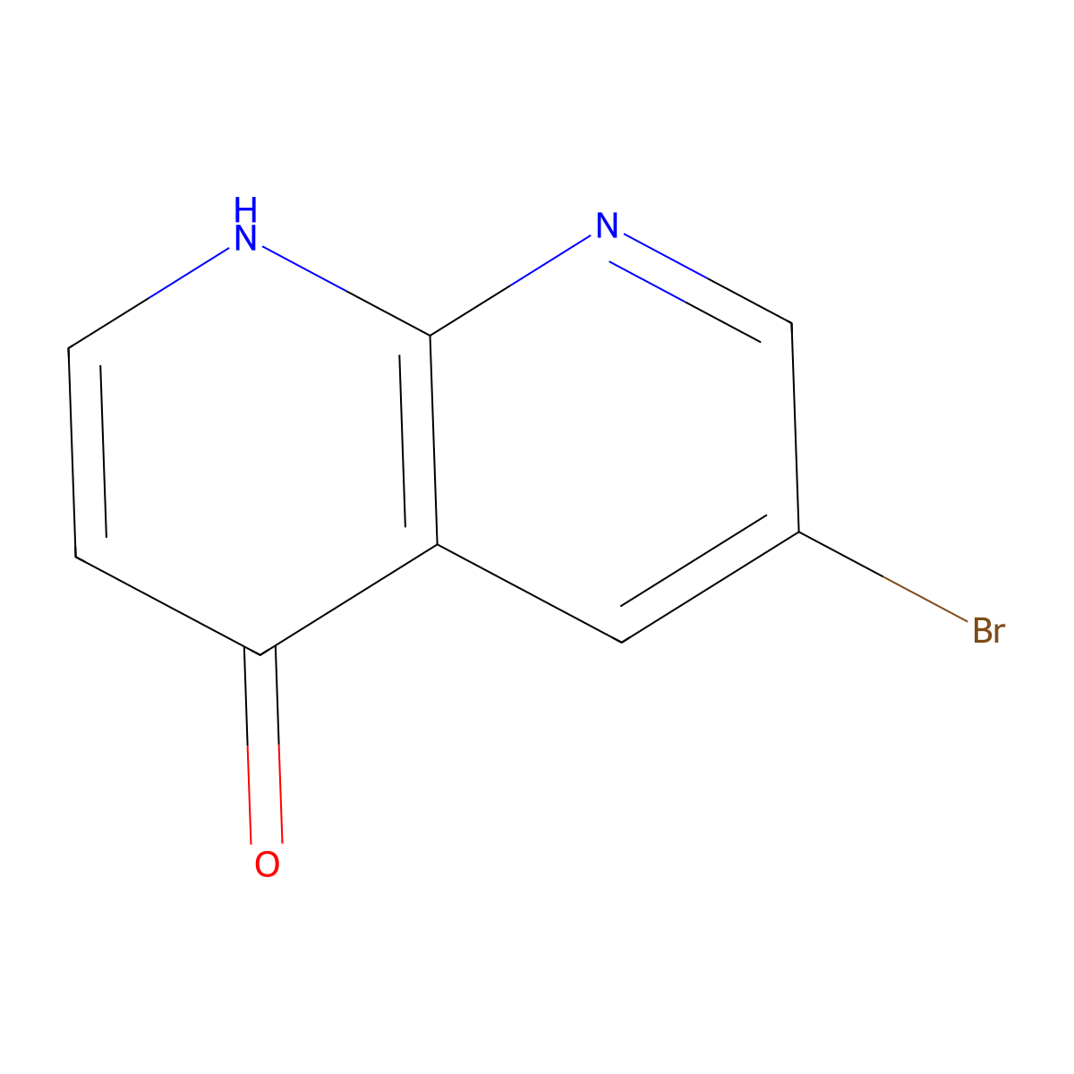 6-bromo-1,8-naphthyridin-4(1H)-one molecular structure, CAS 1150618-43-1