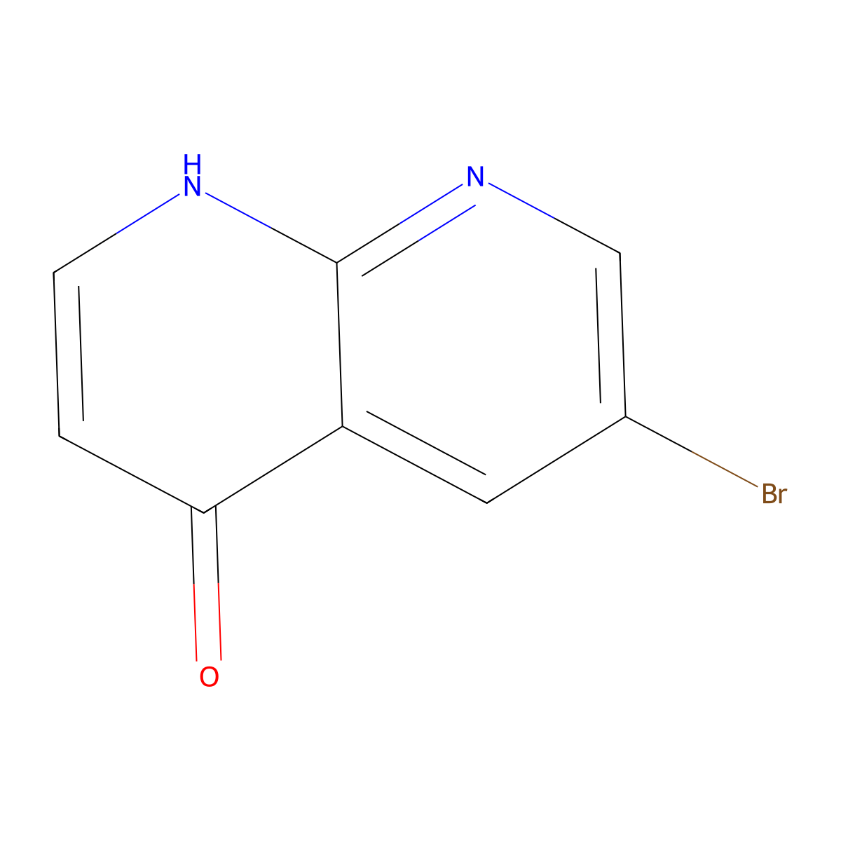 6-bromo-1,8-naphthyridin-4(1H)-one molecular structure, CAS 1150618-43-1