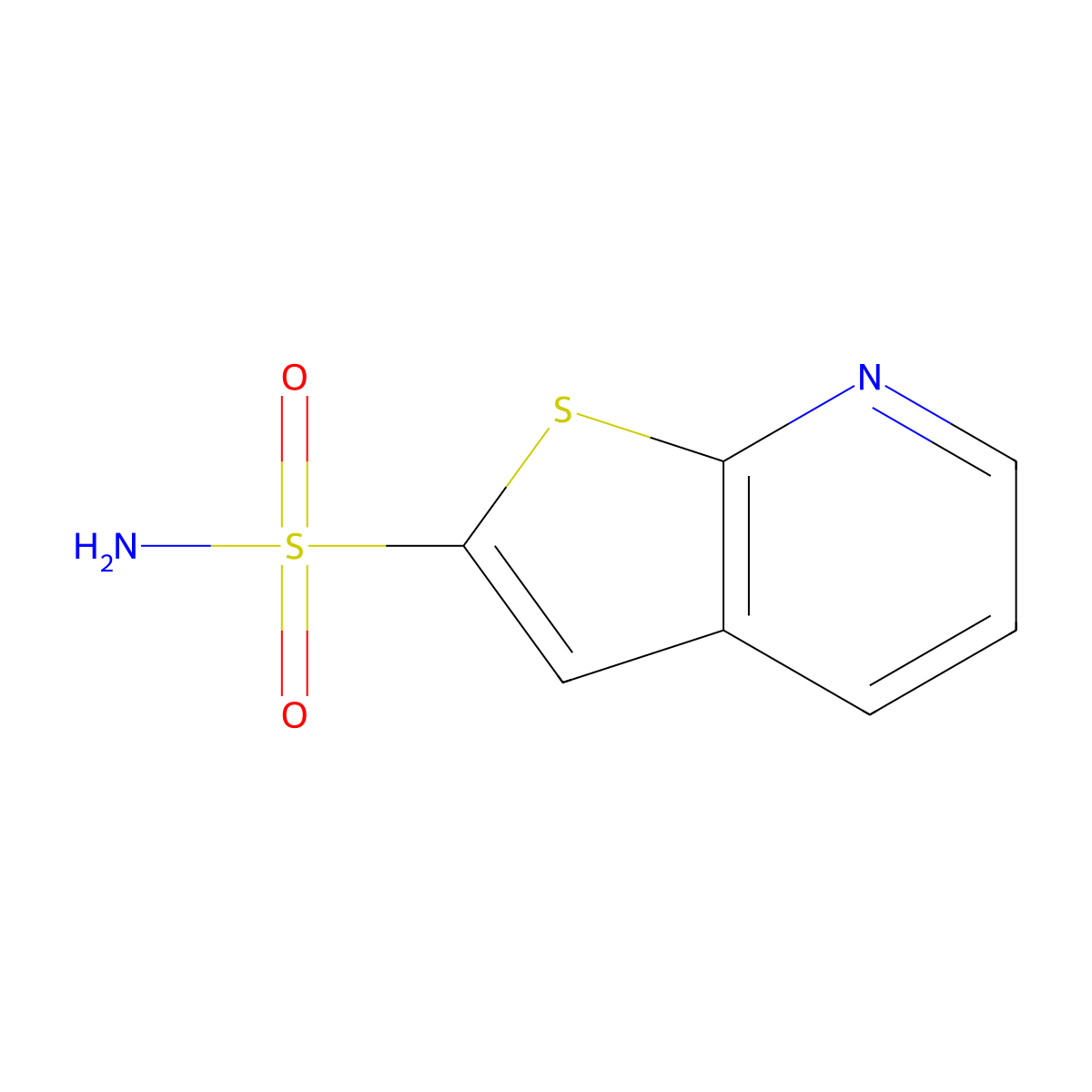 Thieno[2,3-b]pyridine-2-sulfonamide molecular structure, CAS 115063-67-7