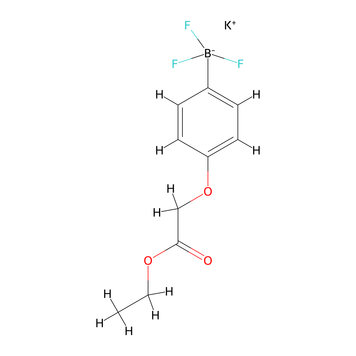 Ethyl phenoxyacetate-4-trifluoroborate potassium salt molecular structure, CAS 1150654-57-1