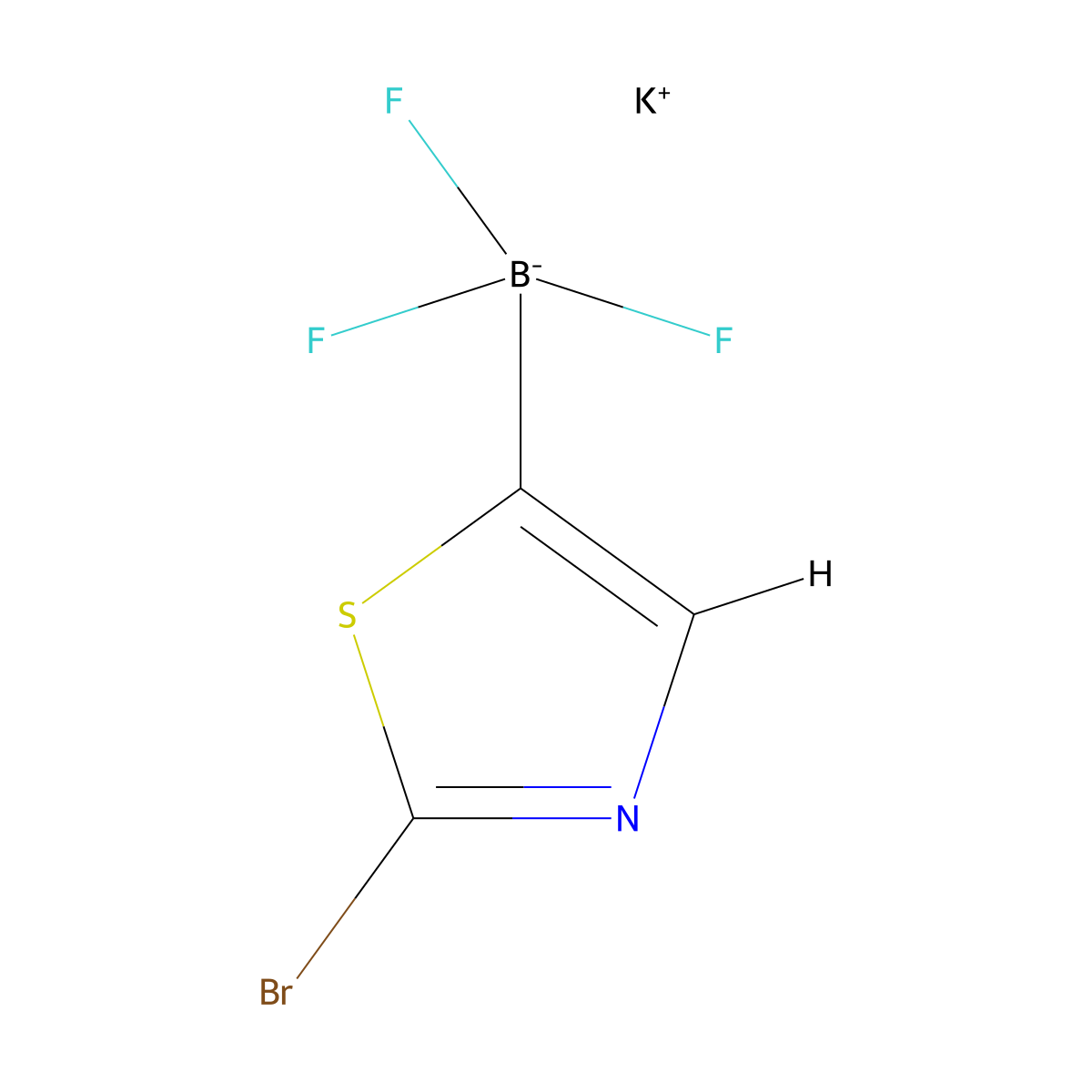 Potassium (2-bromothiazol-5-yl)trifluoroborate molecular structure, CAS 1150654-69-5