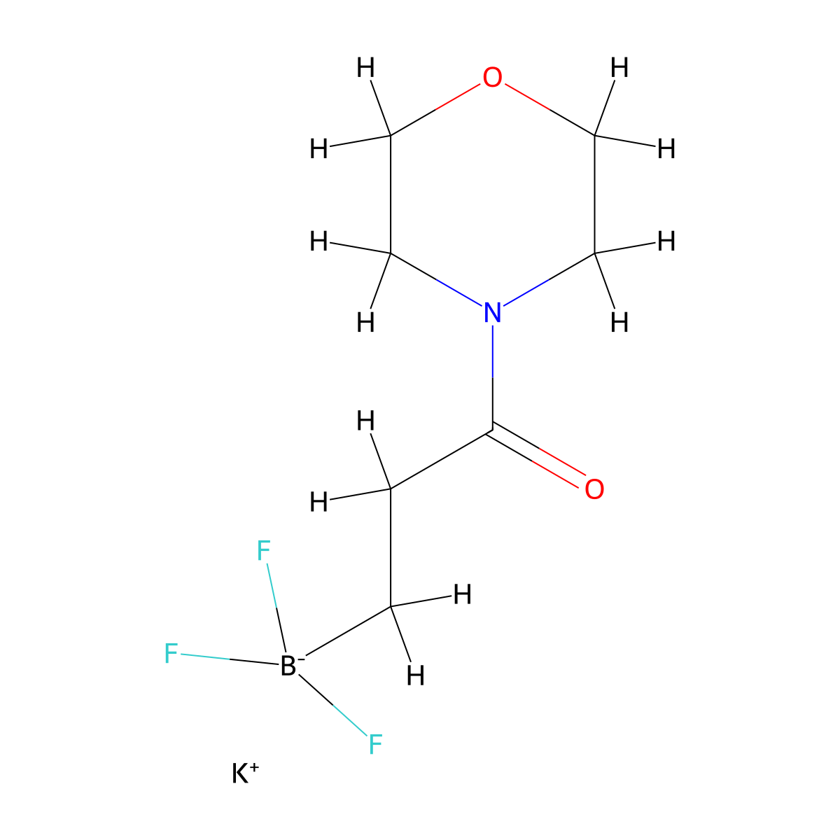 Potassium trifluoro(3-morpholino-3-oxopropyl)borate molecular structure, CAS 1150654-74-2