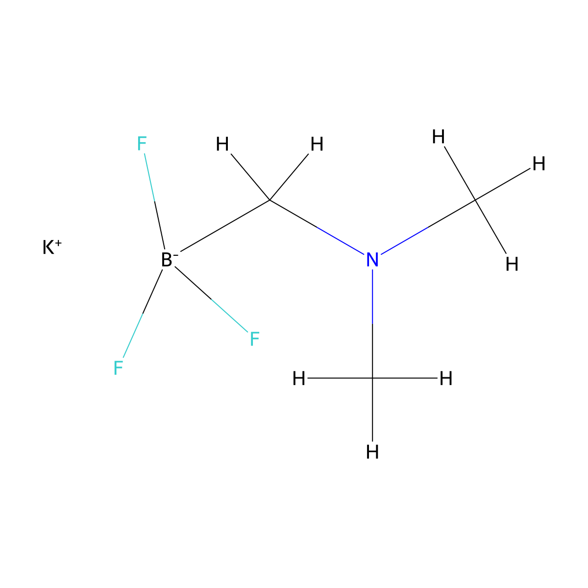 Potassium dimethylaminomethyl trifluoroboronate molecular structure, CAS 1150655-04-1