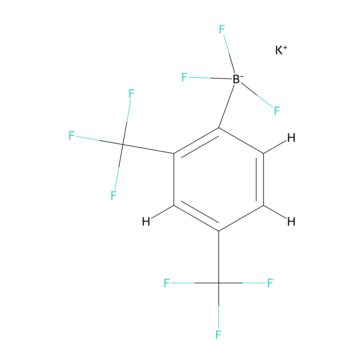 Potassium 2,4-bis(trifluoromethyl)phenyltrifluoroborate molecular structure, CAS 1150655-10-9