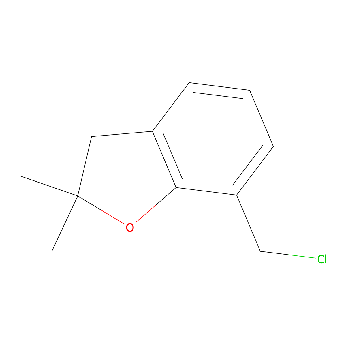 7-(Chloromethyl)-2,2-dimethyl-2,3-dihydro-1-benzofuran molecular structure, CAS 115070-62-7