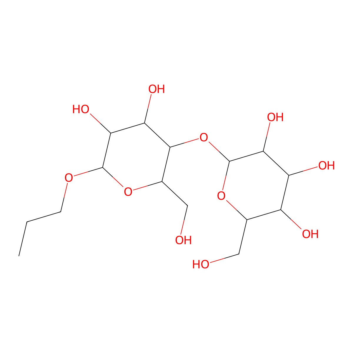 n-Propyl beta-lactoside molecular structure, CAS 115075-17-7