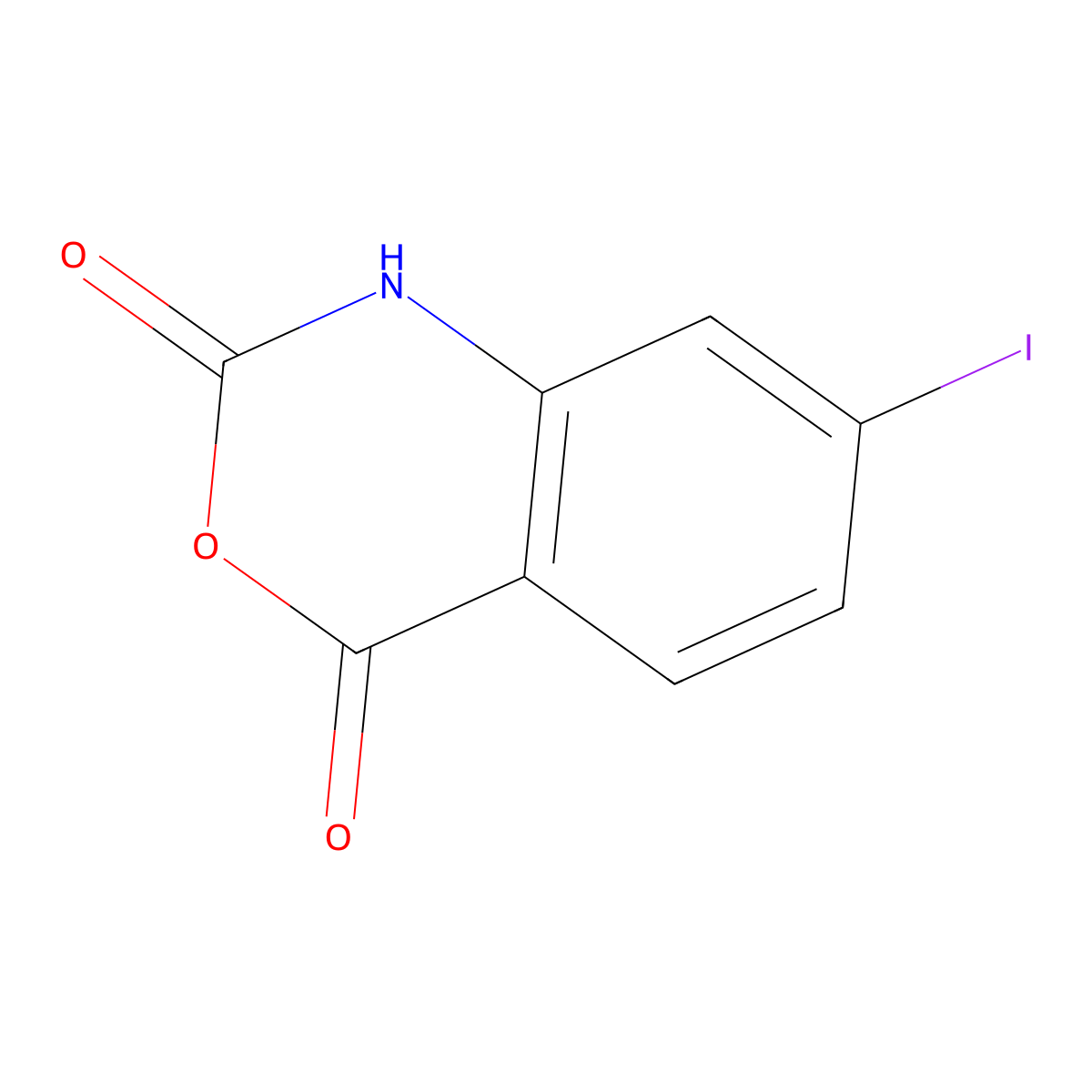 7-Iodo-1H-benzo[d][1,3]oxazine-2,4-dione molecular structure, CAS 115081-94-2