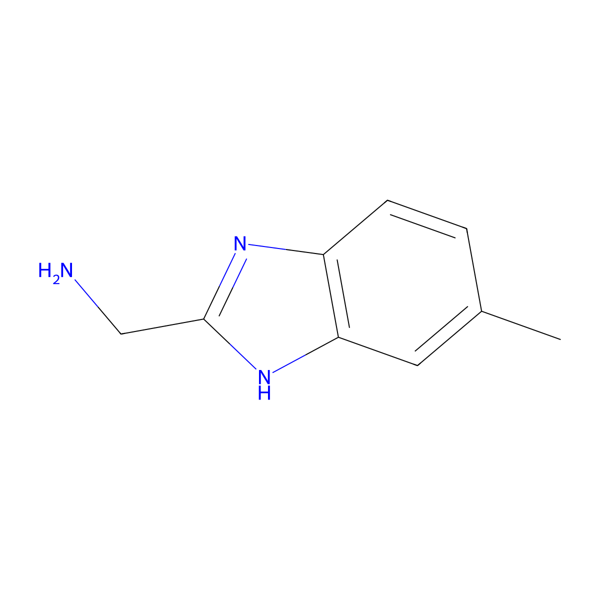 1-(6-methyl-1H-benzimidazol-2-yl)methanamine molecular structure, CAS 115087-90-6