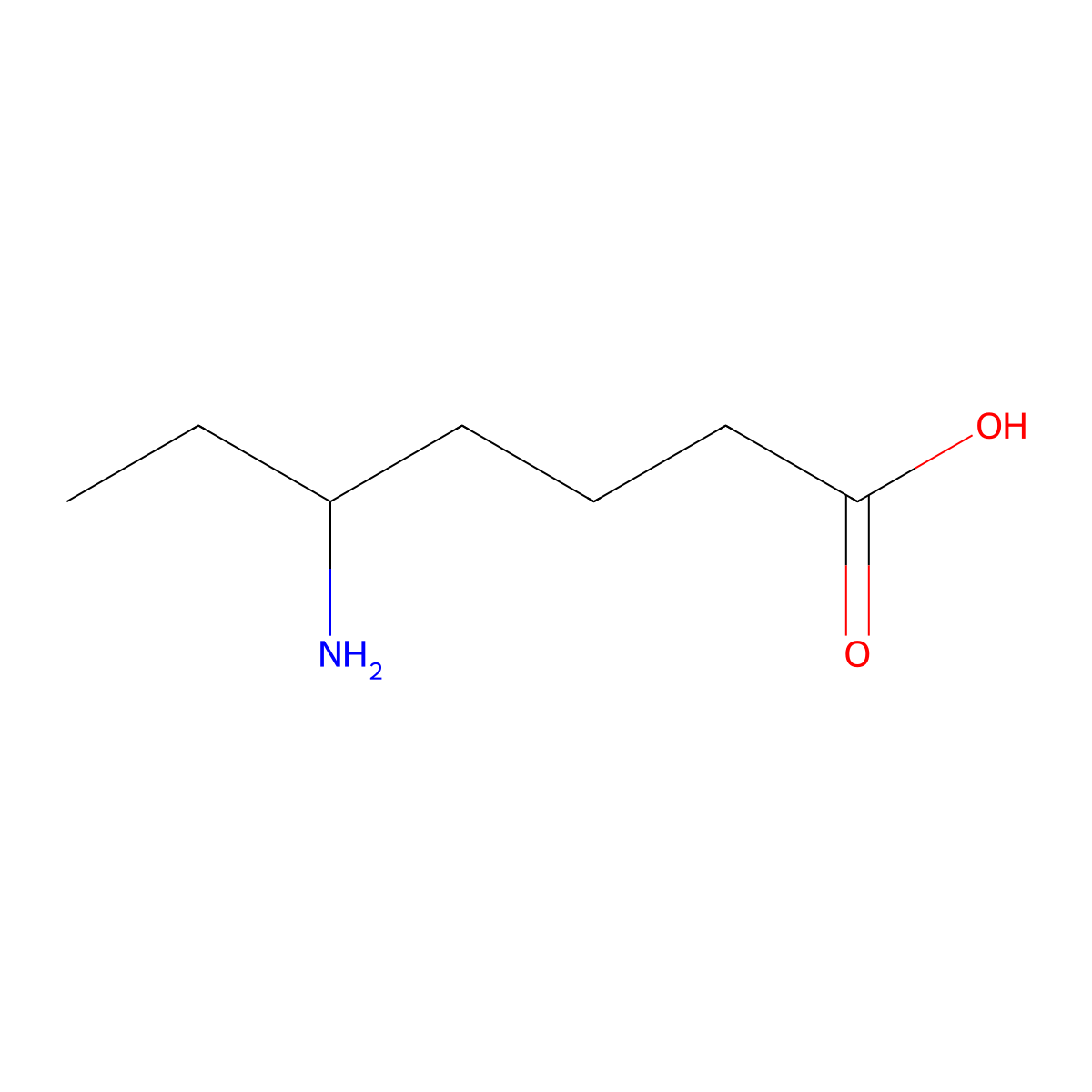 5-Aminoheptanoic acid molecular structure, CAS 115088-05-6