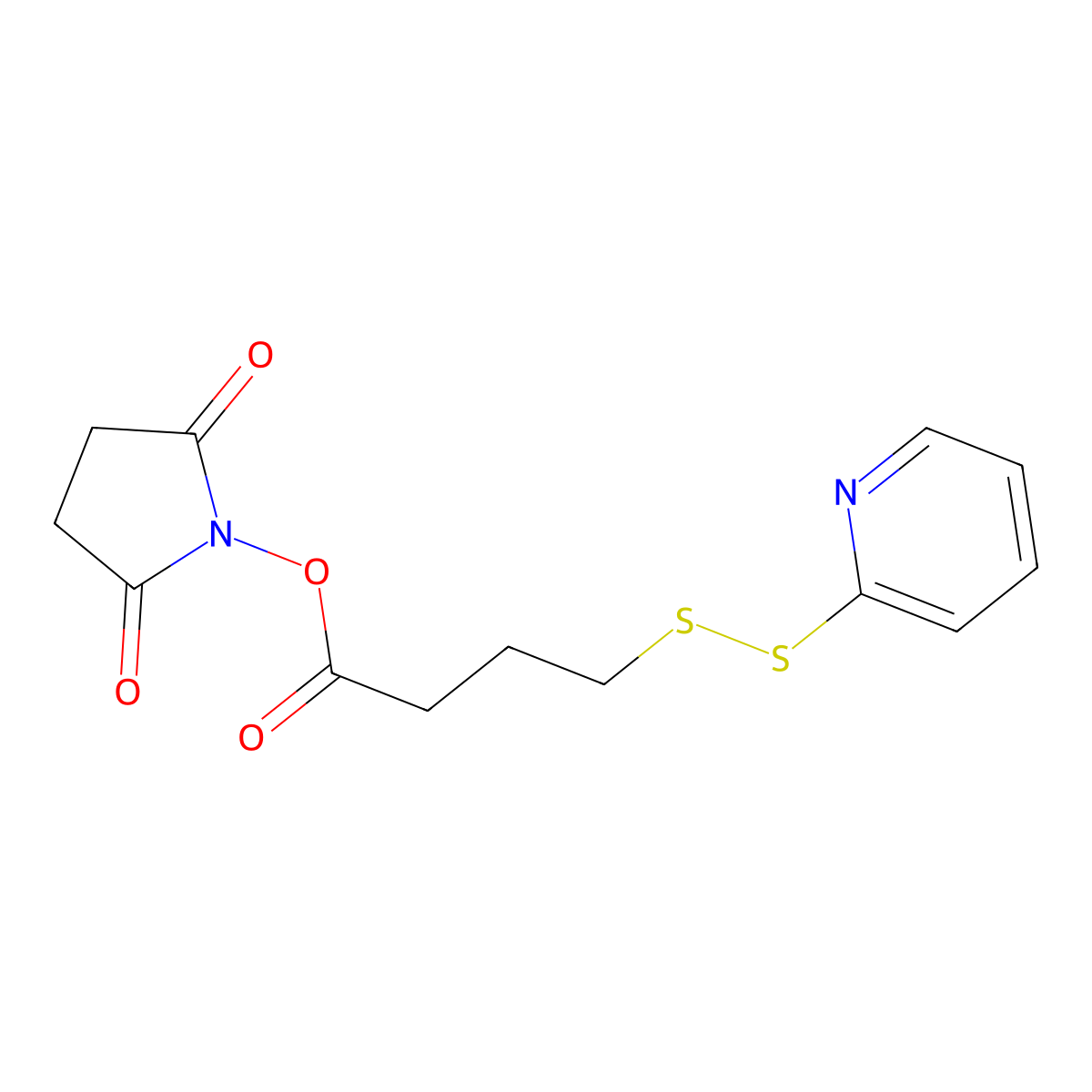 N-Succinimidyl 4-(2-pyridyldithio)butanoate molecular structure, CAS 115088-06-7