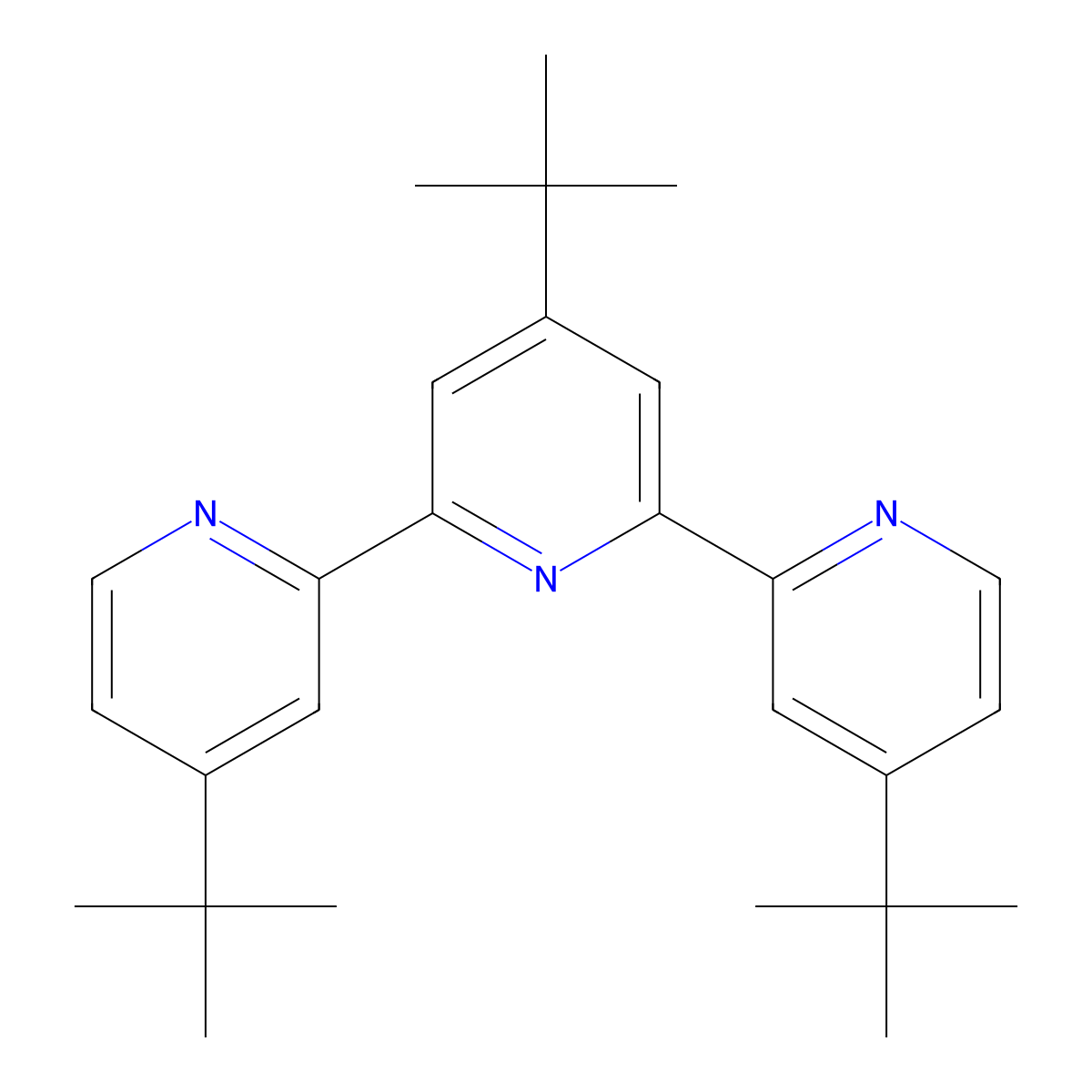 1~4~,2~4~,3~4~-Tri-tert-butyl-1~2~,2~2~:2~6~,3~2~-terpyridine molecular structure, CAS 115091-29-7