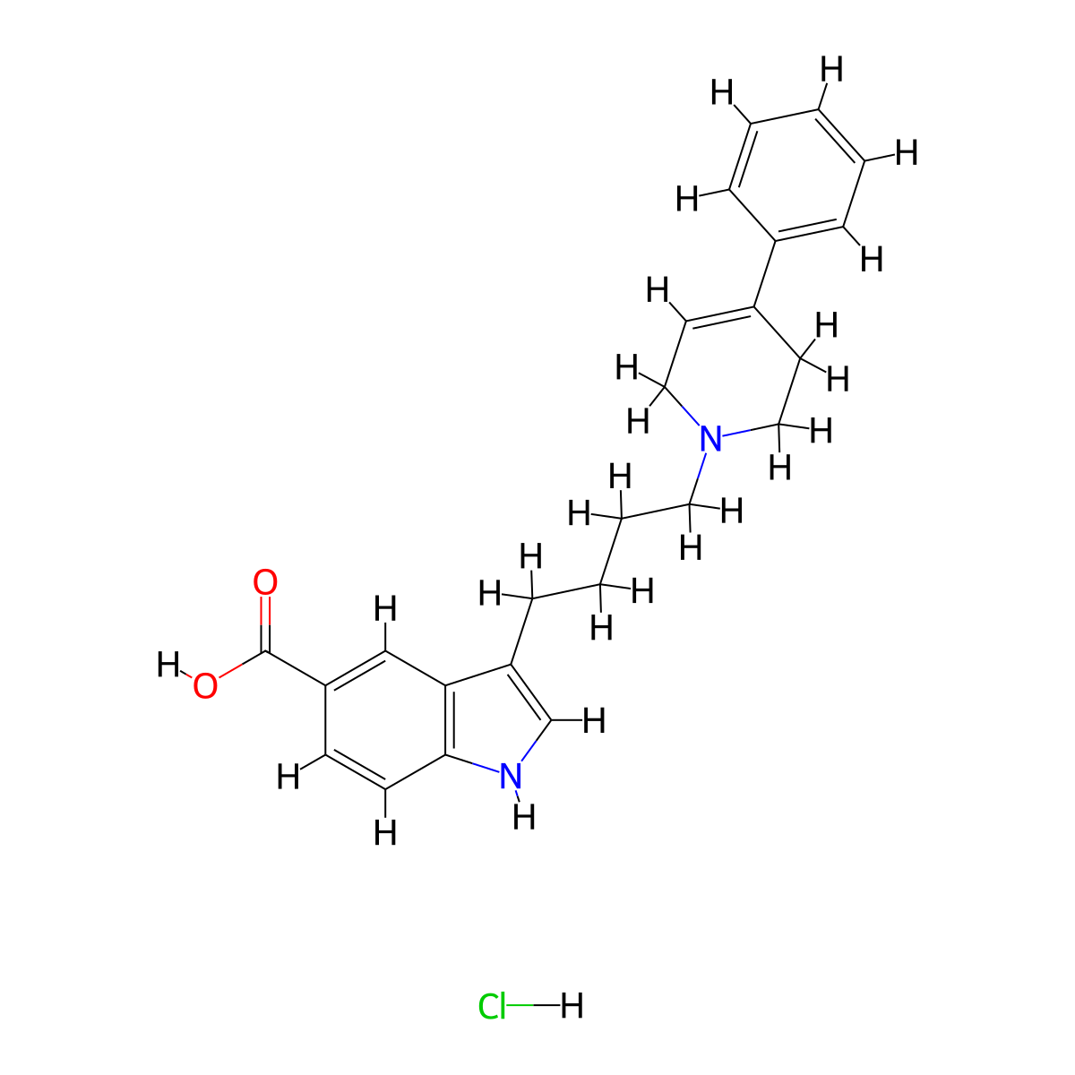 Carmoxirole hydrochloride molecular structure, CAS 115092-85-8