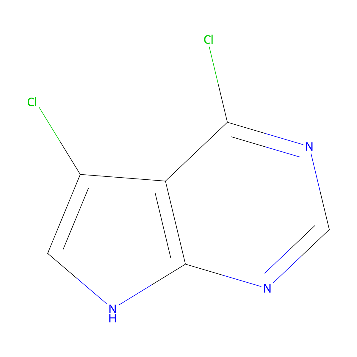 4,5-dichloro-7H-pyrrolo[2,3-d]pyrimidine molecular structure, CAS 115093-90-8