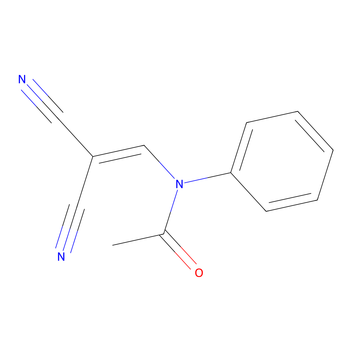 N-(2,2-Dicyanovinyl)-acetanilide molecular structure, CAS 115096-72-5