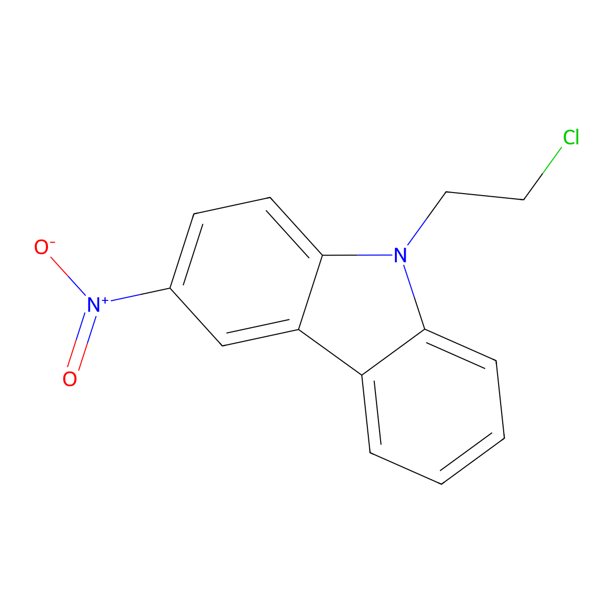 9-(2-Chloroethyl)-3-nitrocarbazole molecular structure, CAS 1151-26-4