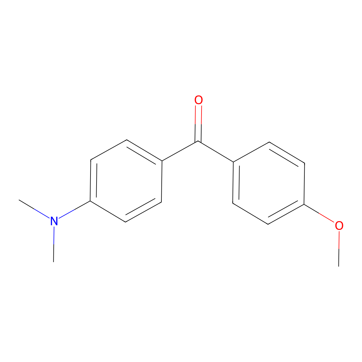 (4-(Dimethylamino)phenyl)(4-methoxyphenyl)methanone molecular structure, CAS 1151-93-5