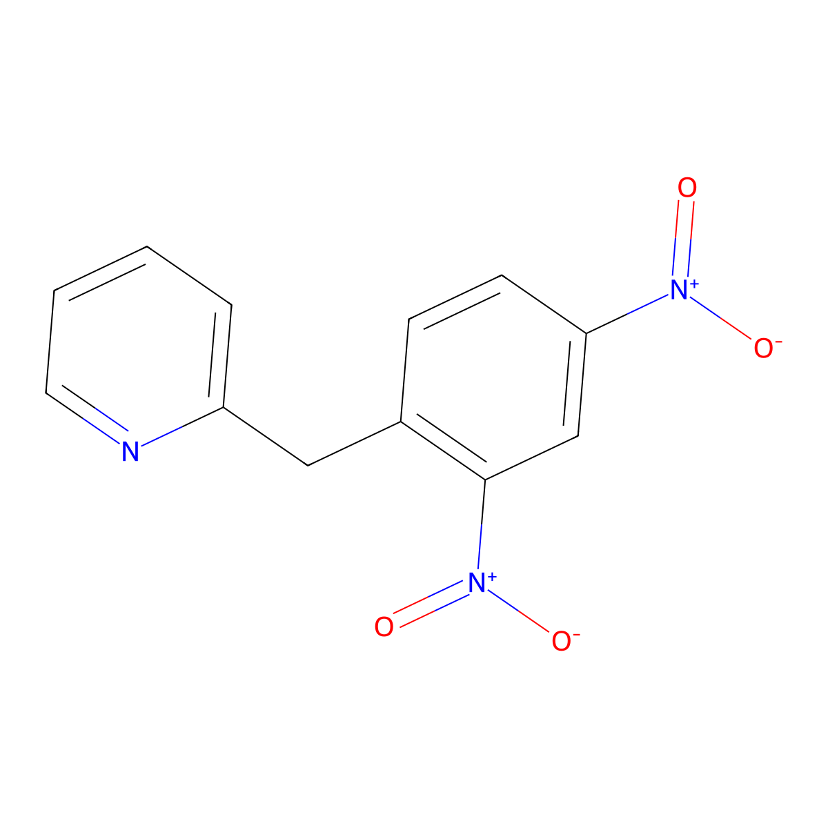 2-[(2,4-Dinitrophenyl)methyl]pyridine molecular structure, CAS 1151-97-9