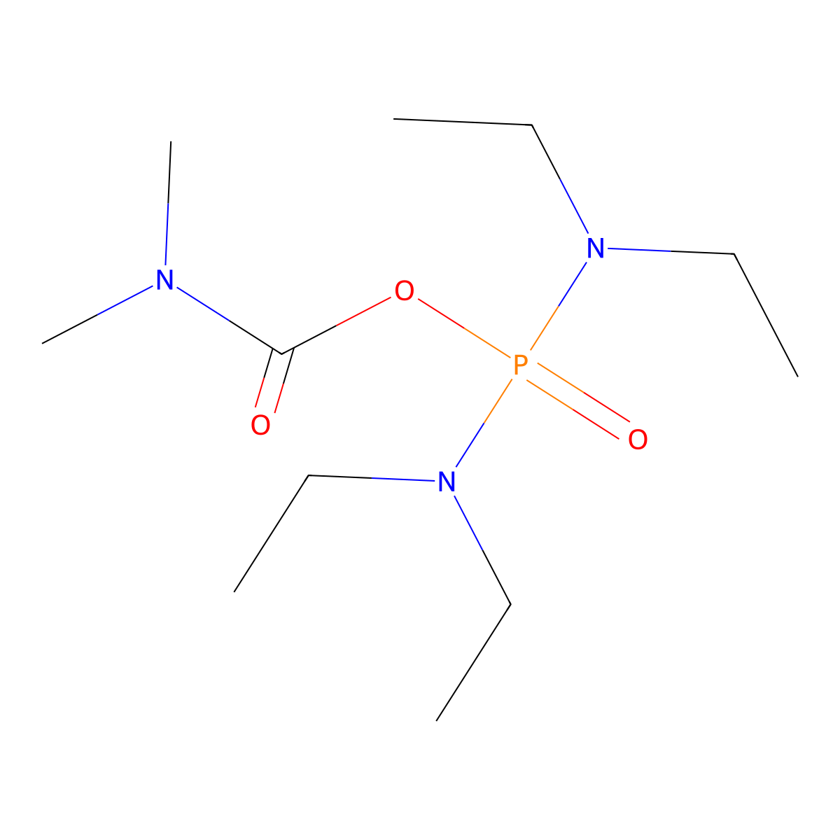 Carbamic acid, dimethyl-, anhydride with tetraethylphosphorodiamidic acid molecular structure, CAS 115102-25-5