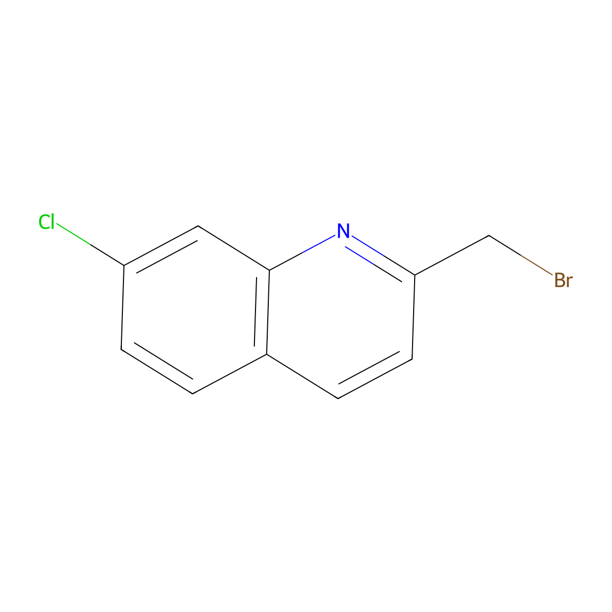 2-(Bromomethyl)-7-chloroquinoline molecular structure, CAS 115104-25-1