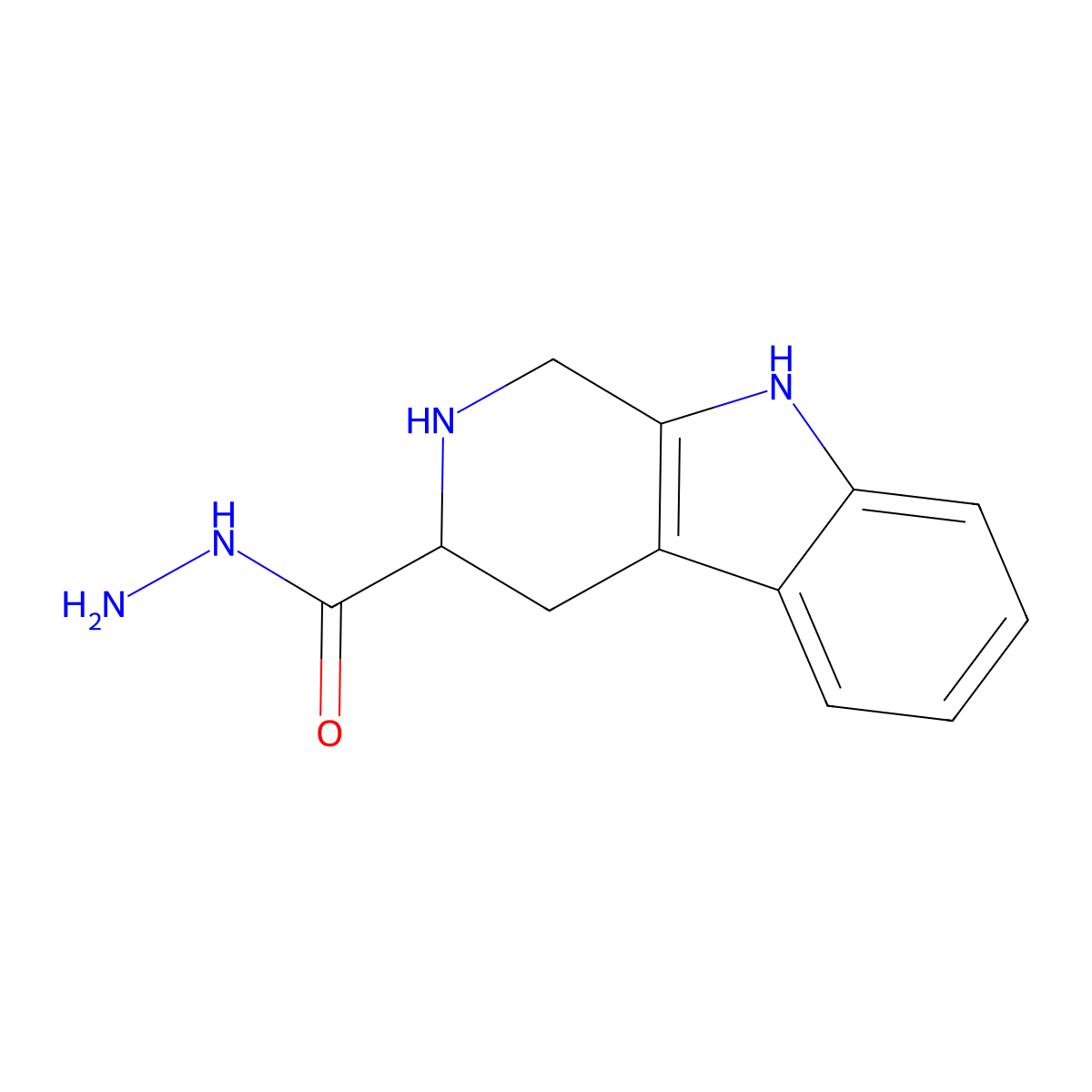 2,3,4,9-tetrahydro-1H-pyrido[3,4-b]indole-3-carbohydrazide molecular structure, CAS 115108-72-0