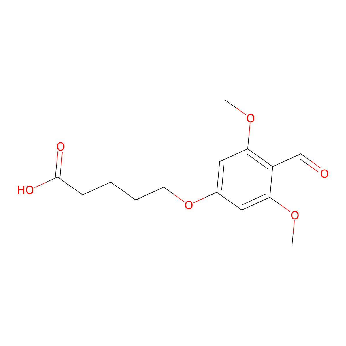 5-(4-Formyl-3,5-dimethoxyphenoxy)valeric acid molecular structure, CAS 115109-59-6