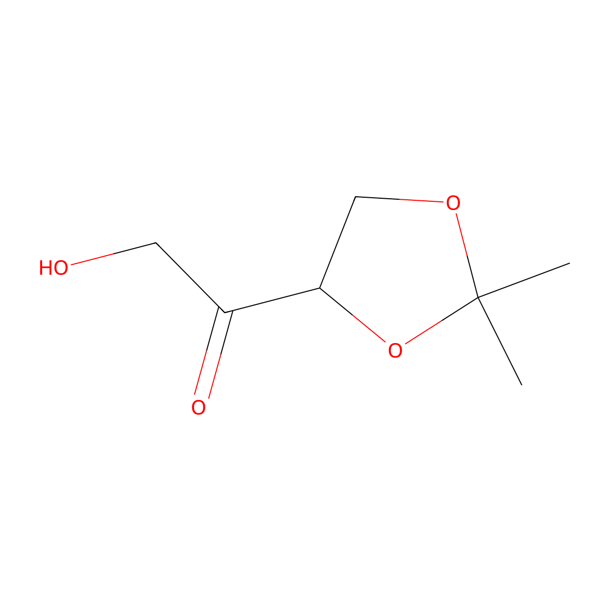 (S)-1-(2,2-Dimethyl-1,3-dioxolan-4-yl)-2-hydroxyethanone molecular structure, CAS 115114-86-8
