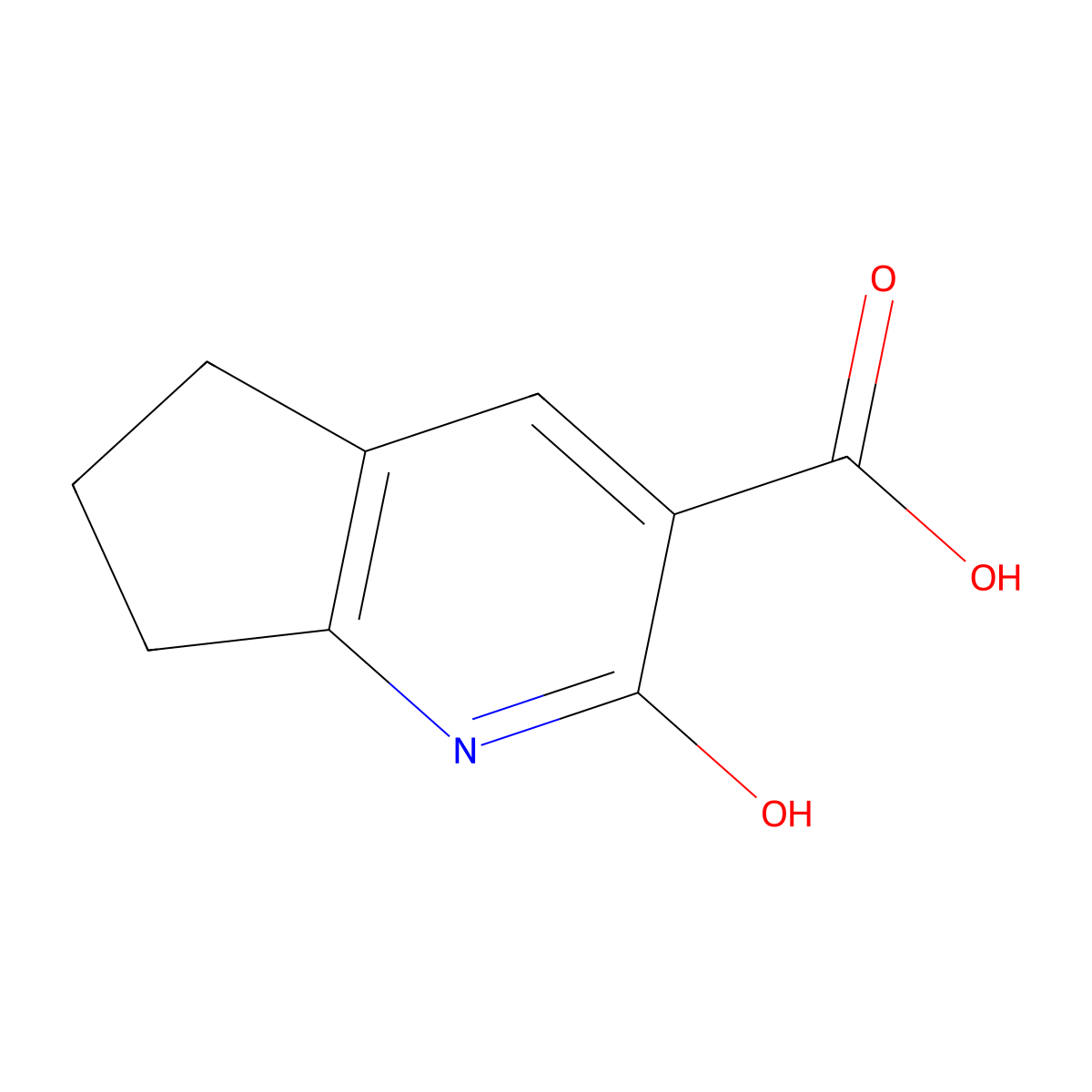 2-oxo-1H,2H,5H,6H,7H-cyclopenta(b)pyridine-3-carboxylic acid molecular structure, CAS 115122-63-9