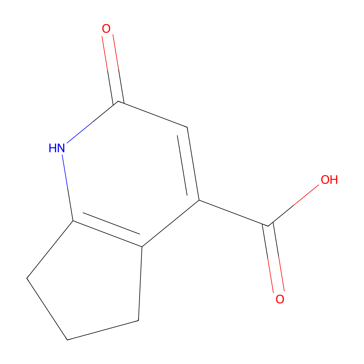 2-Oxo-2,5,6,7-tetrahydro-1h-cyclopenta[b]pyridine-4-carboxylic acid molecular structure, CAS 115122-79-7