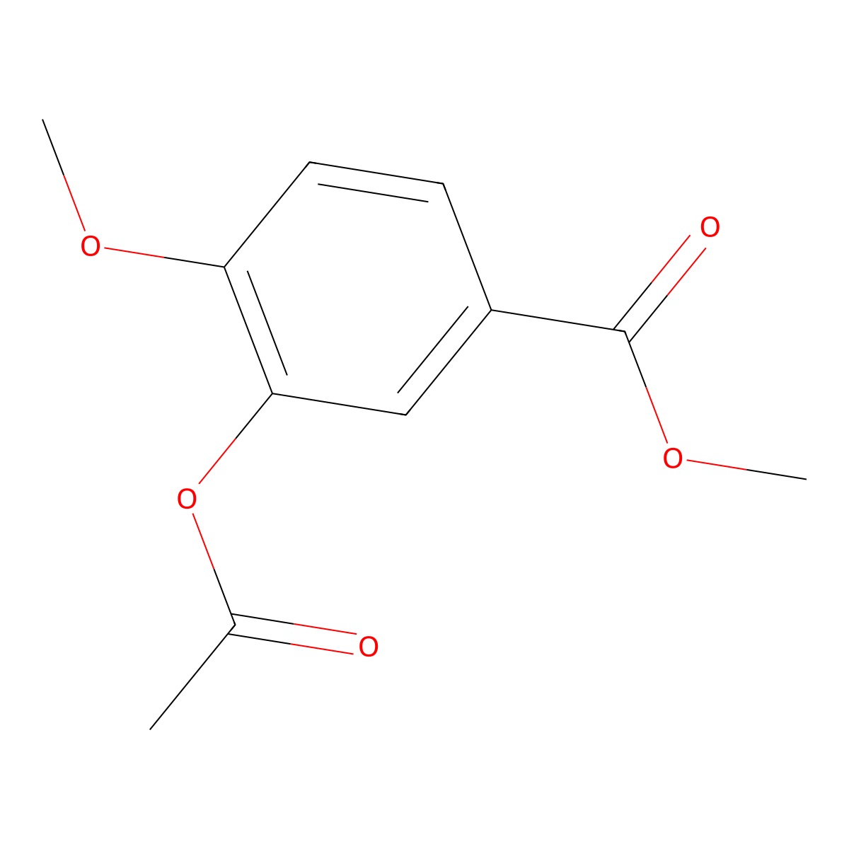 Methyl 3-(acetyloxy)-4-(methyloxy)benzoate molecular structure, CAS 115124-31-7