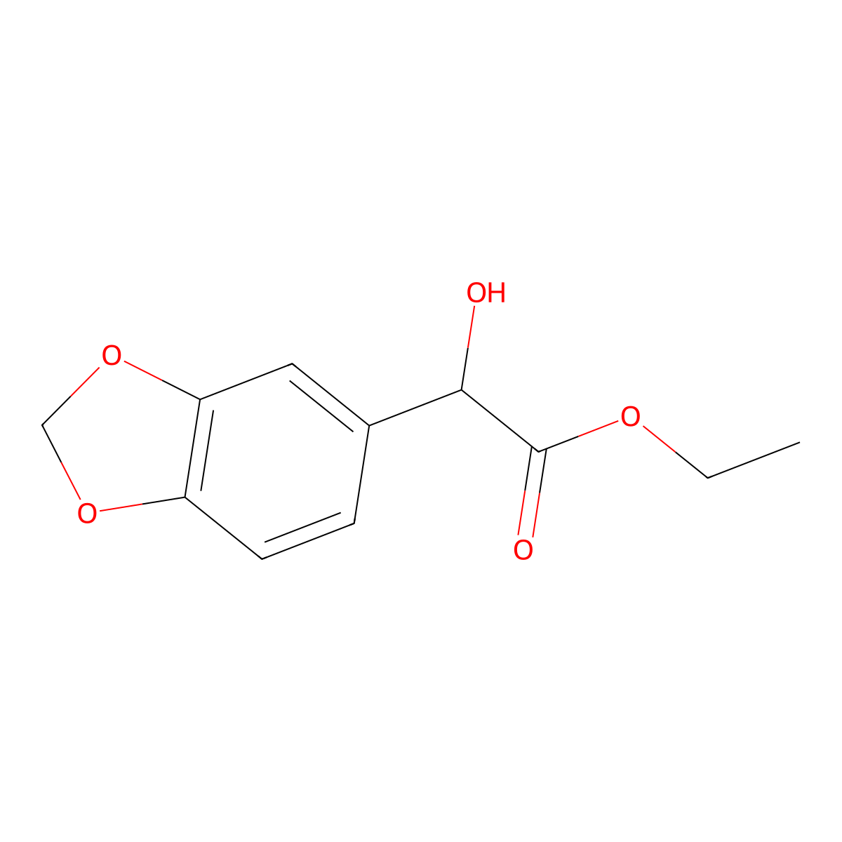 Ethyl 1,3-benzodioxol-5-yl(hydroxy)acetate molecular structure, CAS 115124-42-0