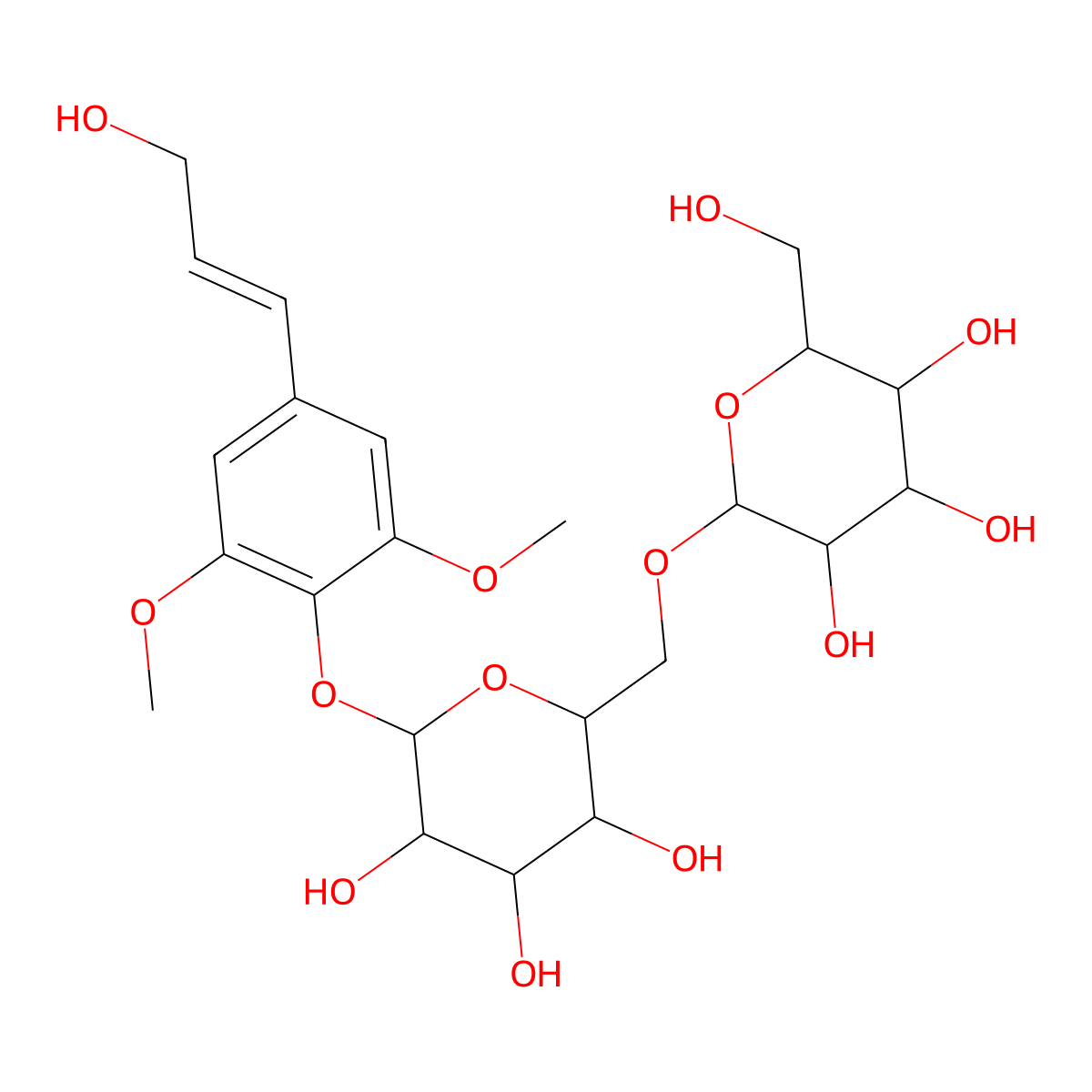Siringinoside molecular structure, CAS 115124-95-3