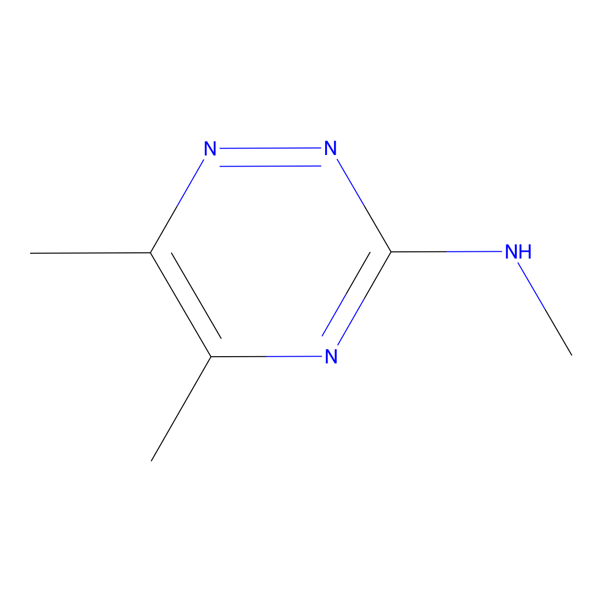 N,5,6-trimethyl-1,2,4-triazin-3-amine molecular structure, CAS 115125-13-8