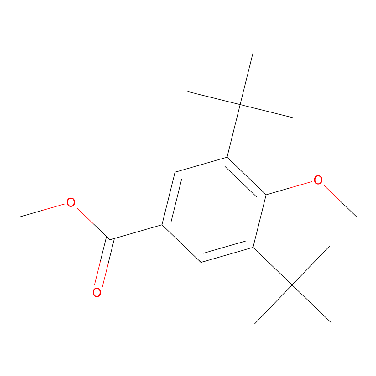 Benzoic acid, 3,5-bis(1,1-dimethylethyl)-4-methoxy-, methyl ester molecular structure, CAS 115126-97-1