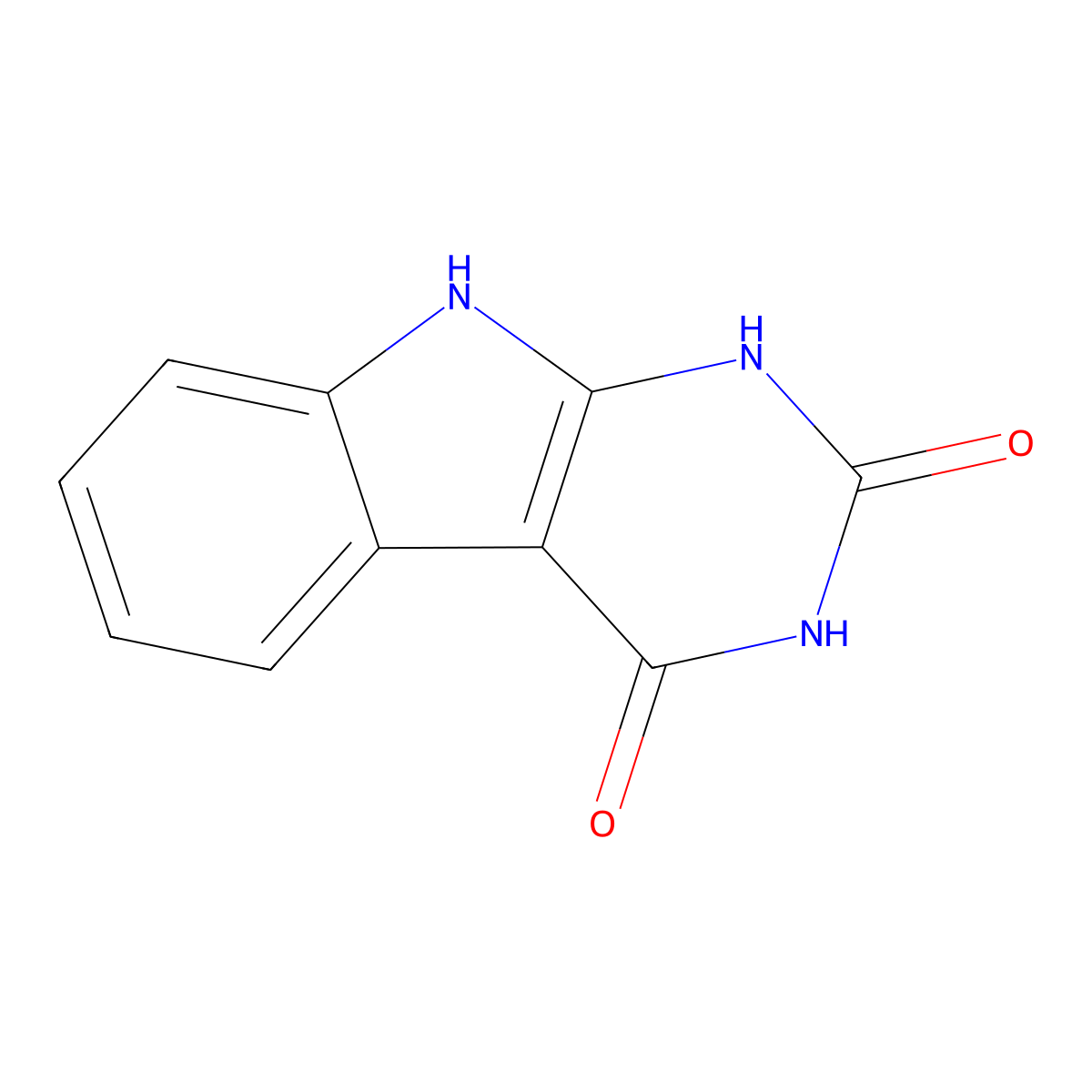 1H-Pyrimido[4,5-b]indole-2,4(3H,9H)-dione molecular structure, CAS 115127-16-7