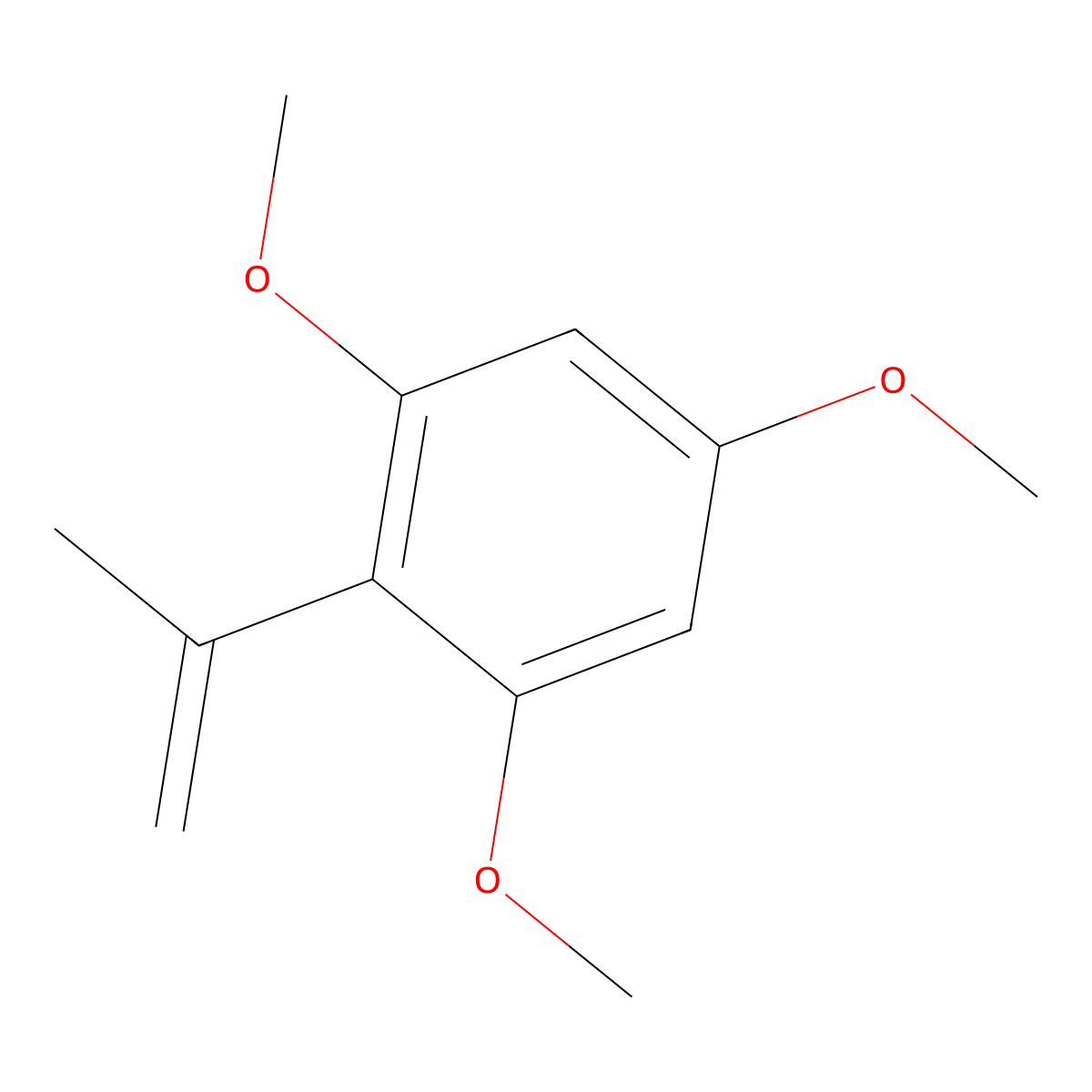 2-Isopropenyl-1,3,5-trimethoxy-benzene molecular structure, CAS 115130-76-2