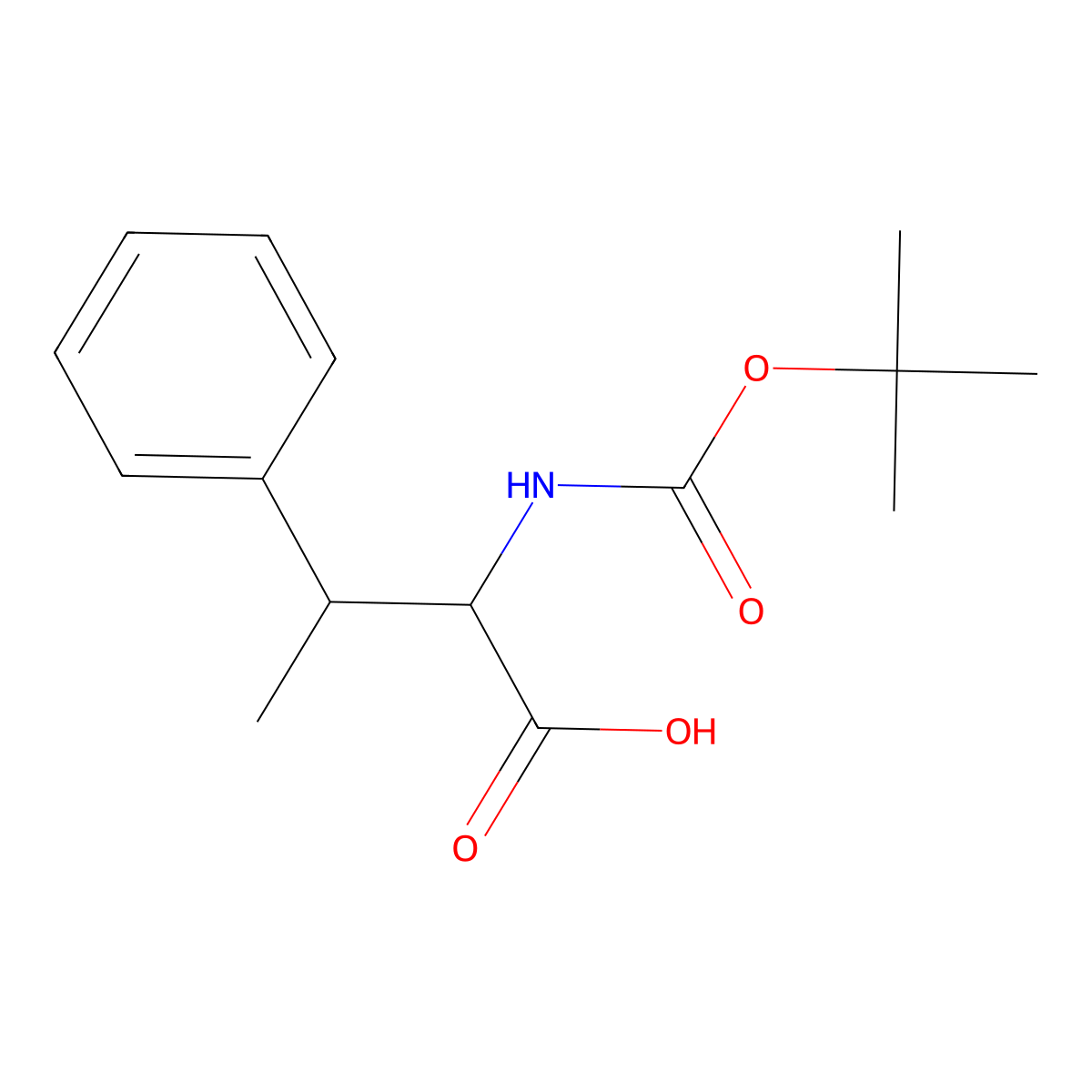 (2S,3S)-2-((tert-Butoxycarbonyl)amino)-3-phenylbutanoic acid molecular structure, CAS 115132-19-9