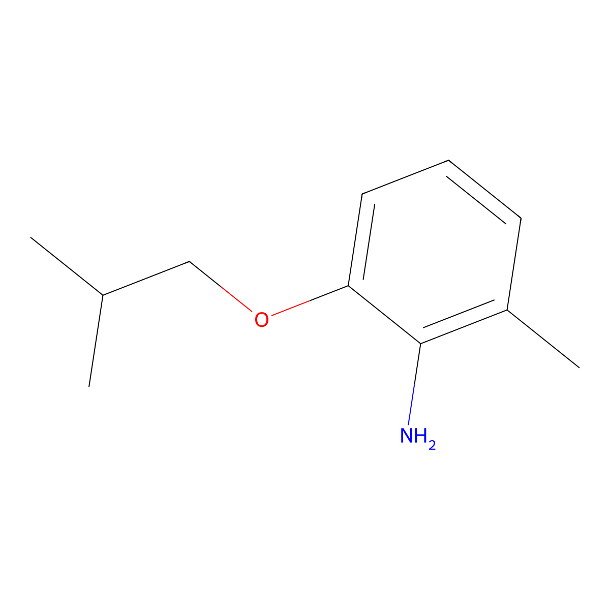 2-Isobutoxy-6-methylaniline molecular structure, CAS 115136-54-4