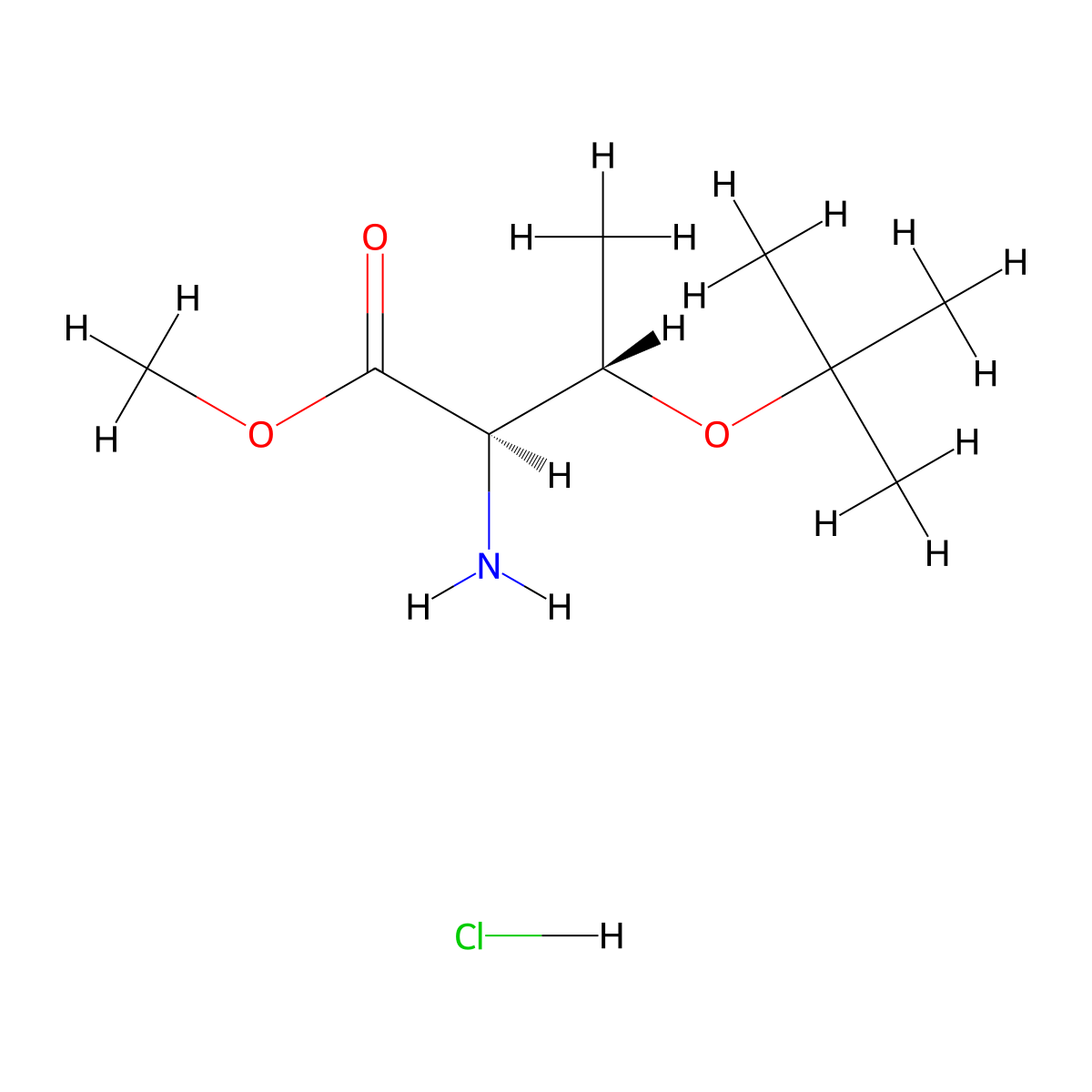 H-D-Thr(tBu)-OMe.HCl molecular structure, CAS 115141-43-0