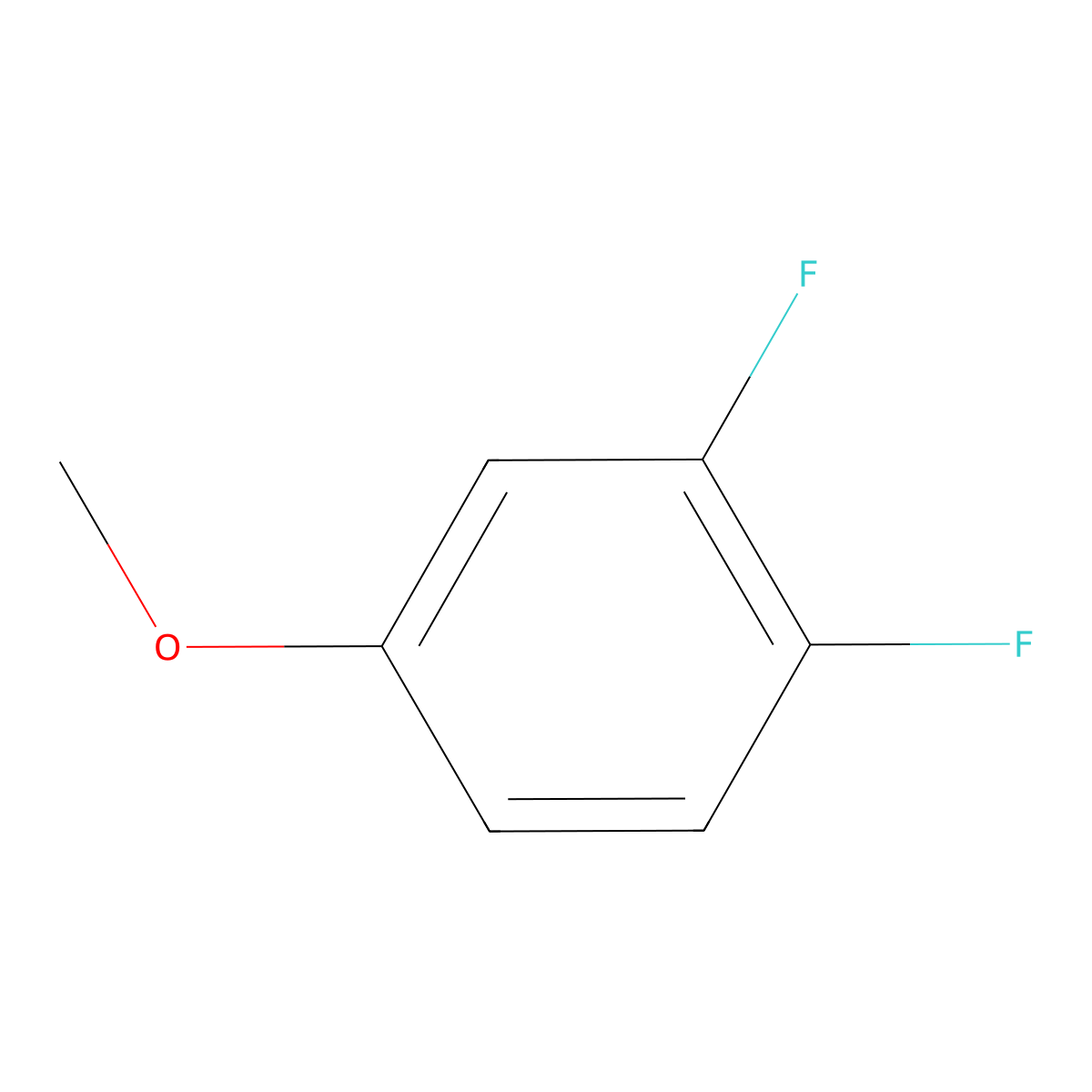 3,4-Difluoroanisole molecular structure, CAS 115144-40-6