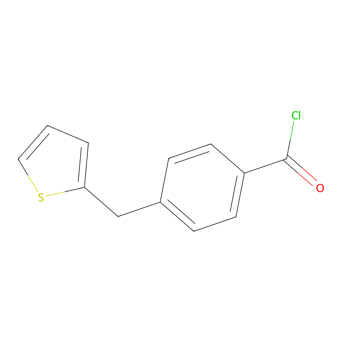 4-[(Thiophen-2-yl)methyl]benzoyl chloride molecular structure, CAS 1151512-19-4