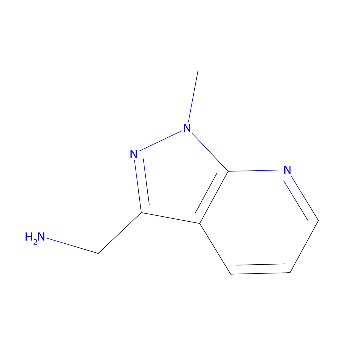 3-Aminomethyl-1-methyl-1H-pyrazolo[3,4-B]pyridine molecular structure, CAS 1151512-20-7