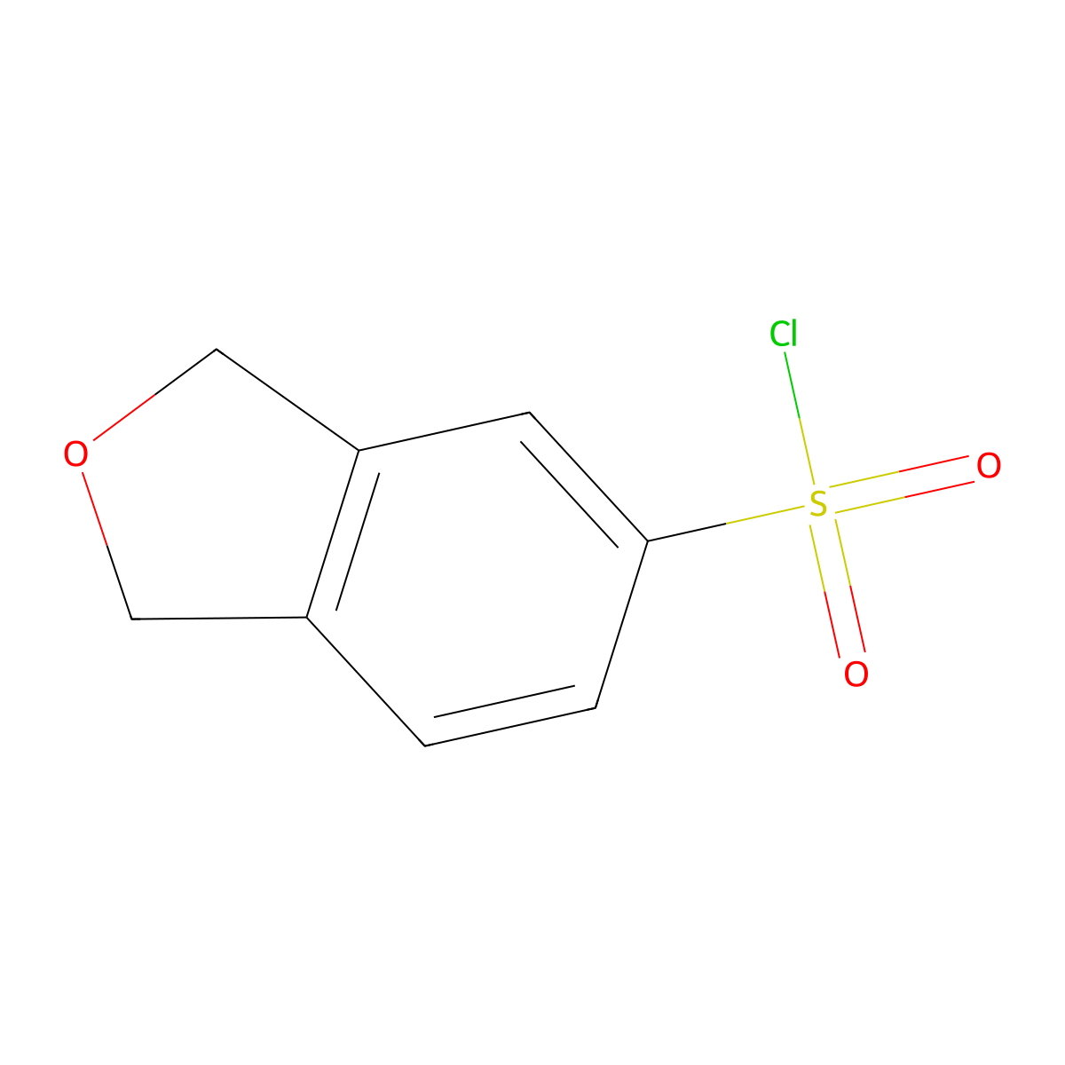 1,3-Dihydro-2-benzofuran-5-sulfonyl chloride molecular structure, CAS 1151512-23-0