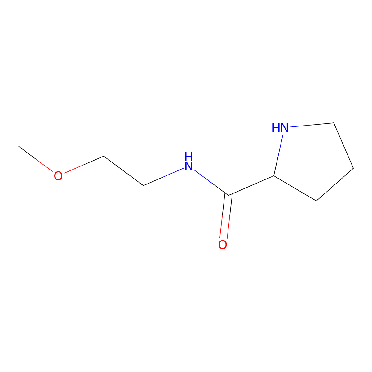 N-(2-Methoxyethyl)pyrrolidine-2-carboxamide molecular structure, CAS 1151519-59-3